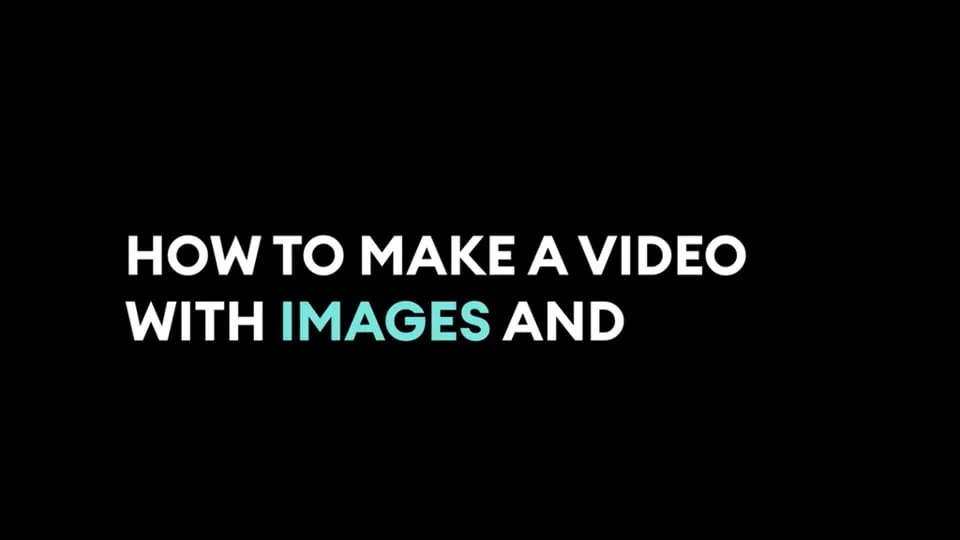 Opening title card for the VEED tutorial about making a video with images.